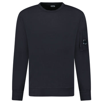 CP Company Lens Light Fleece Crewneck Sweatshirt Black