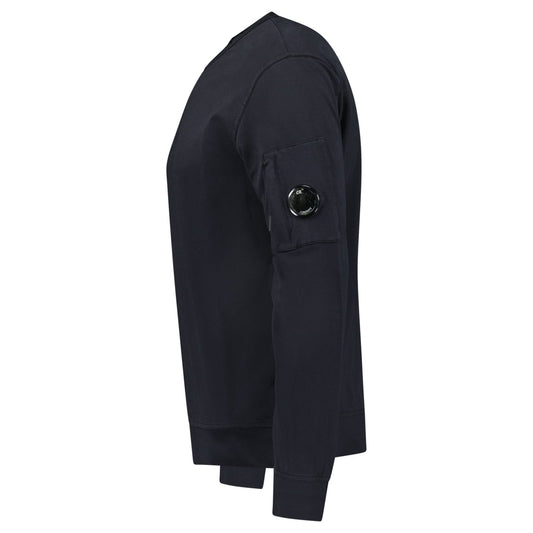 CP Company Lens Light Fleece Crewneck Sweatshirt Black