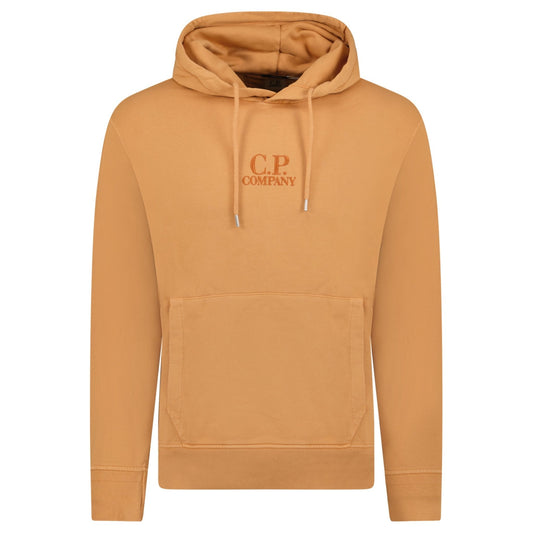 CP Company Writing Logo Hooded Sweatshirt Apricot