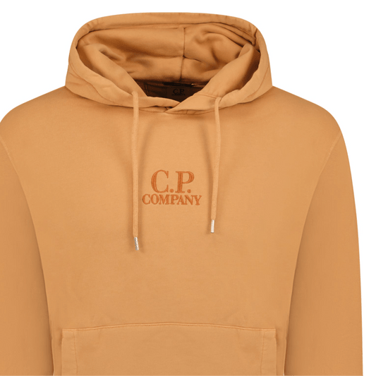 CP Company Writing Logo Hooded Sweatshirt Apricot