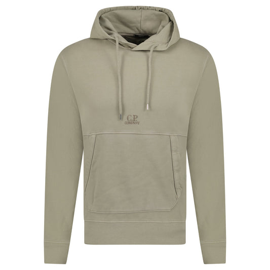 CP Company Writing Logo Hooded Sweatshirt Beige