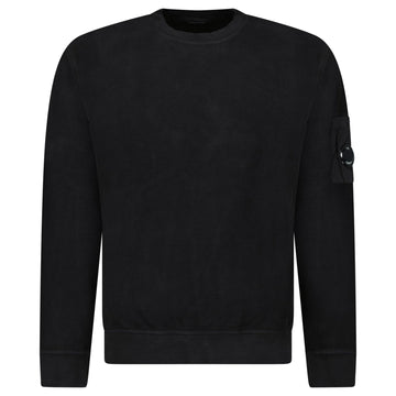CP Company Emerized Diagonal Sweatshirt in Black