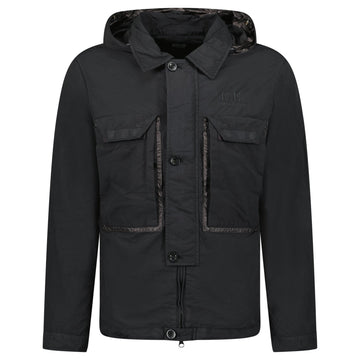 CP Company Flatt Nylon Black Goggle Over-shirt
