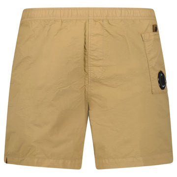 CP Company Flatt Nylon Lens-Detail Swim Shorts Sand