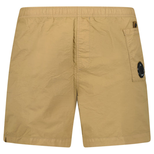 CP Company Flatt Nylon Lens-Detail Swim Shorts Sand