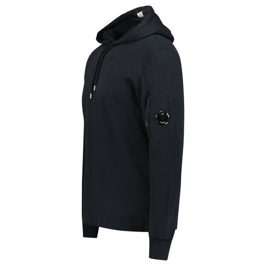 CP Company Hooded Lens Light Fleece Sweatshirt Black