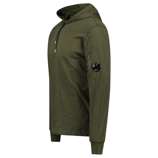 CP Company Hooded Lens Light Fleece Sweatshirt Khaki