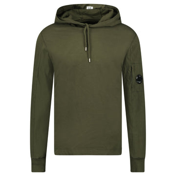 CP Company Hooded Lens Light Fleece Sweatshirt Khaki