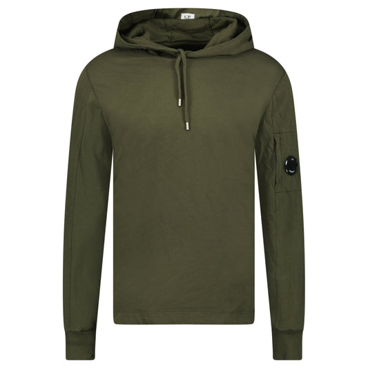 CP Company Hooded Lens Light Fleece Sweatshirt Khaki