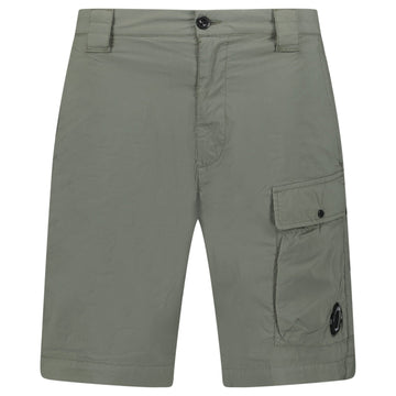 CP Company Ivy Green Stretch Sateen Cargo Shorts