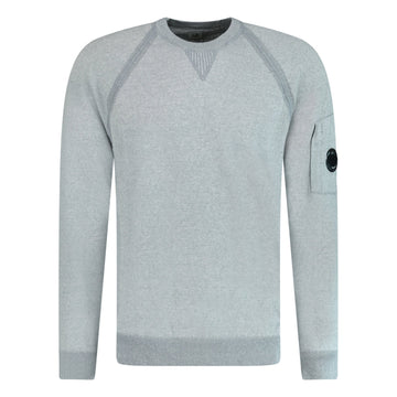 CP Company Knit Arm Lens Sweatshirt Grey
