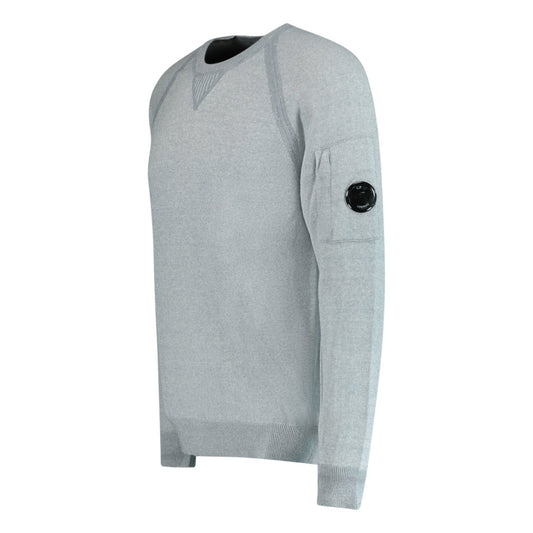 CP Company Knit Arm Lens Sweatshirt Grey
