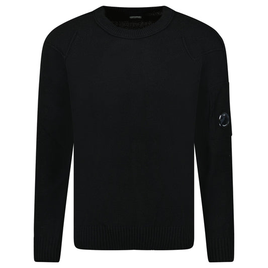 CP Company Lambswool GRS Crew Neck Full Knit Black