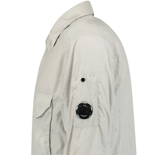 CP Company Lens Chrome Zip-Up Jacket Light Grey