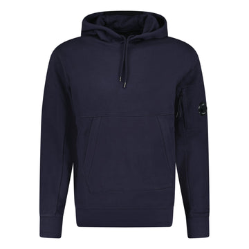 CP Company Lens Diagonal Raised Hooded Fleece Navy