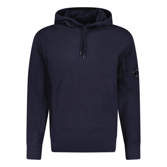 CP Company Lens Diagonal Raised Hooded Fleece Navy