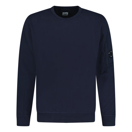 CP Company Lens Light Fleece Crewneck Sweatshirt Navy