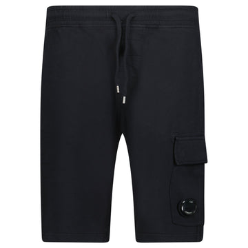 CP Company Light Fleece Lens Sweat Shorts Black