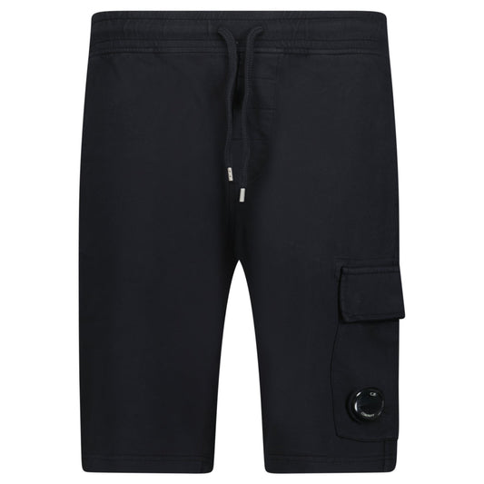 CP Company Light Fleece Lens Sweat Shorts Black