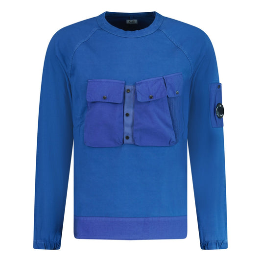 CP Company Mixed Heavy Lens Sweatshirt Blue