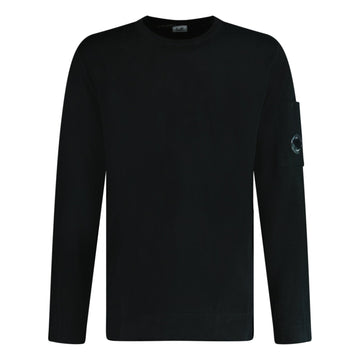 CP Company Sea Island Knitted Lens Sweatshirt Black
