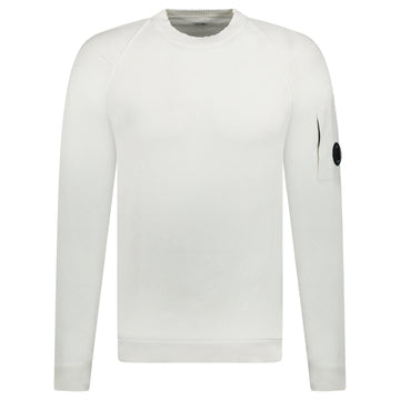 CP Company Sea Island Knitted Lens Sweatshirt White (Defect)