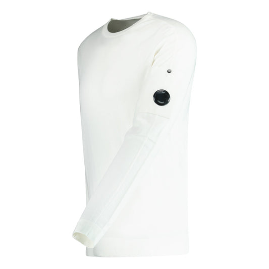 CP Company Sea Island Knitted Lens Sweatshirt White