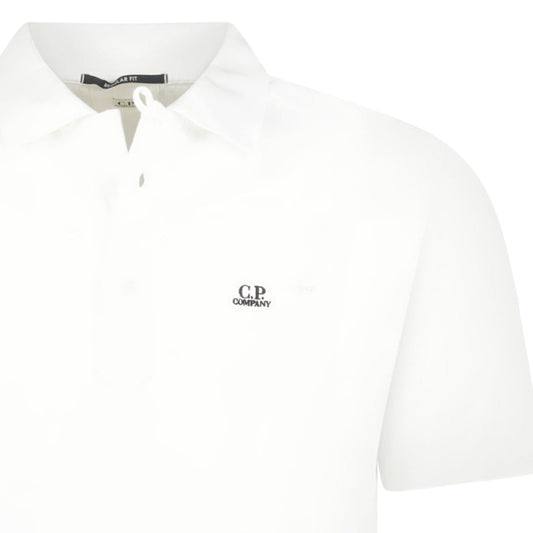 CP Company Short Sleeve Jersey 1020 Polo-Shirt White