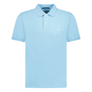 CP Company Short Sleeve Stitch Logo Polo T-Shirt Baby Blue