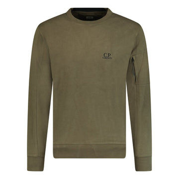 CP Company Stitched Logo Crewneck Sweatshirt Khaki