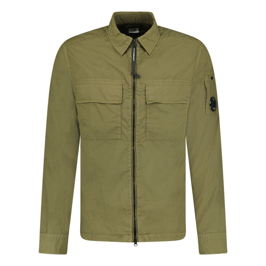 CP Company Taylon-L Lens Chrome Zip-Up Jacket Khaki