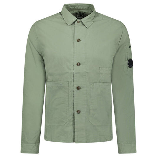 CP Company Thyme Green Lens Popeline Over-Shirt