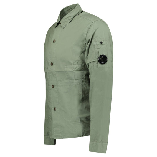 CP Company Thyme Green Lens Popeline Over-Shirt