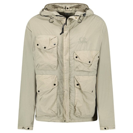 CP Company Vintage Khaki Flatt Nylon Goggle Jacket