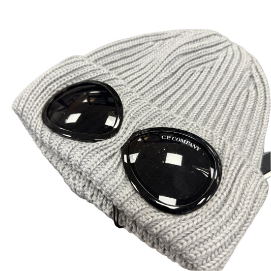 CP Company Wool Goggle Beanie Moon Grey