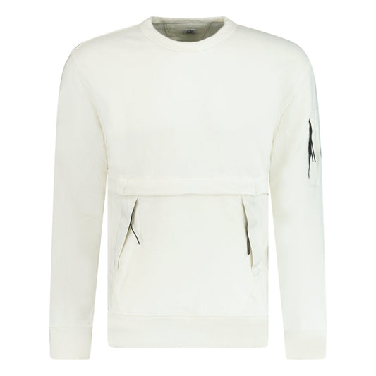 CP Company Zip-Pocket Lens Sweatshirt White
