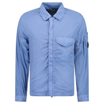 CP Company Zip-Up Chrome-R Pocket Overshirt Light Blue