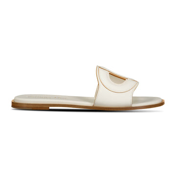 Dior D-Club Slide Calfskin Sandals White