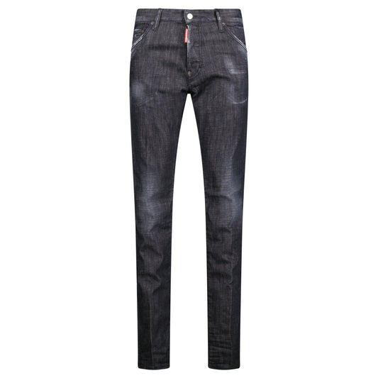 DSquared2 'Cool Guy' Felt Logo Slim Fit Jeans Black