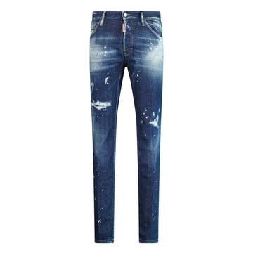DSquared2 'Cool Guy Jean' Distessed White Paint Jeans Blue