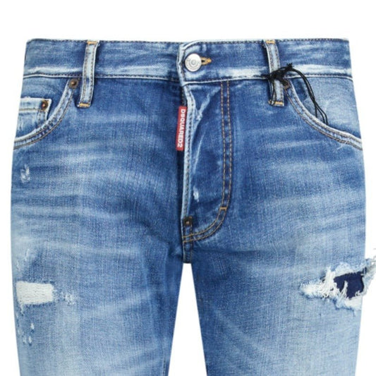 DSquared2 'Slim Jean' Dsq2 Patch Jeans Blue