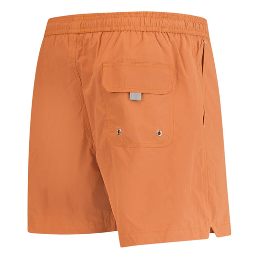 Eleventy Logo Drawstring Swim Shorts Orange