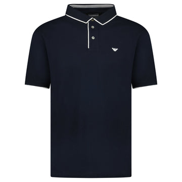 Emporio Armani Eagle Logo Twin Tip Polo-Shirt Navy
