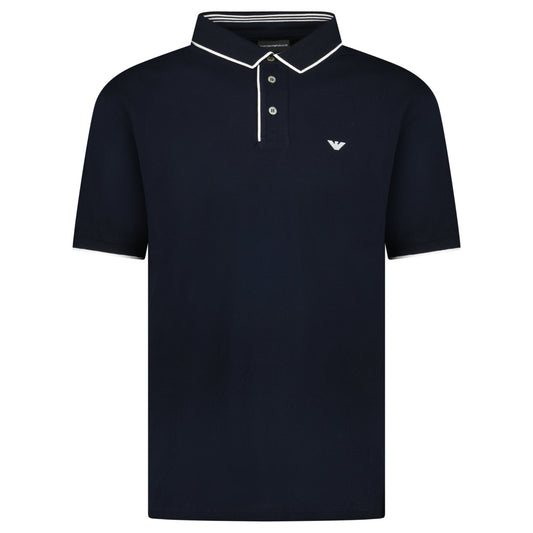 Emporio Armani Eagle Logo Twin Tip Polo-Shirt Navy