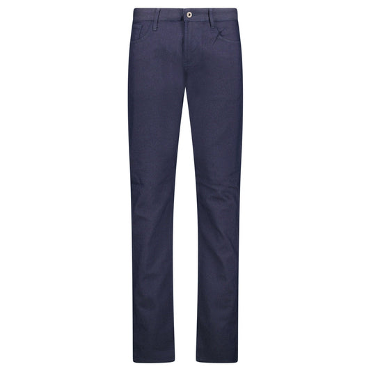 Emporio Armani J06 Slim Fit 5 Pocket Grey Eagle Black Belt Patch Jeans Navy