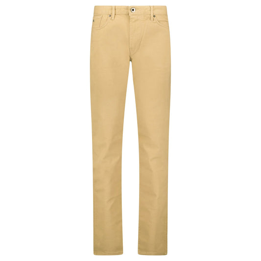 Emporio Armani J06 Slim Fit 5 Pocket Silver Eagle Belt Patch Jeans Beige