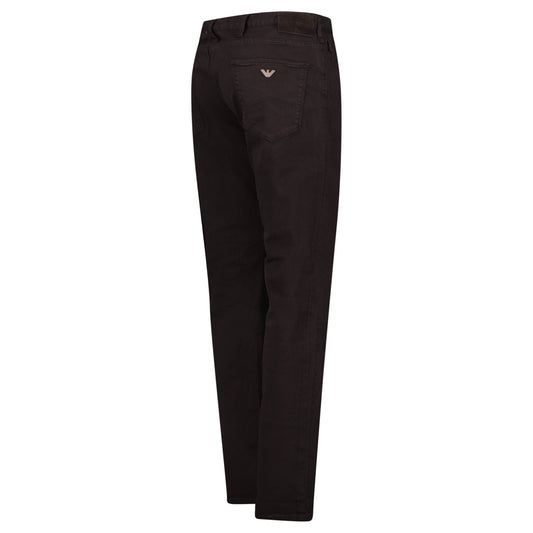 Emporio Armani J06 Slim Fit 5 Pocket Silver Eagle Belt Patch Jeans Black