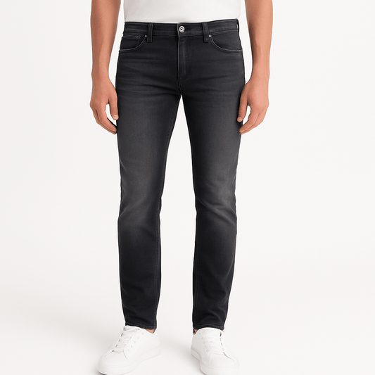 Emporio Armani J45 Regular Fit 5 Pocket Jeans Black