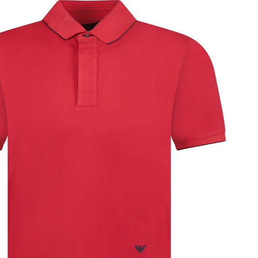 Emporio Armani Collar Polo T-Shirt Red
