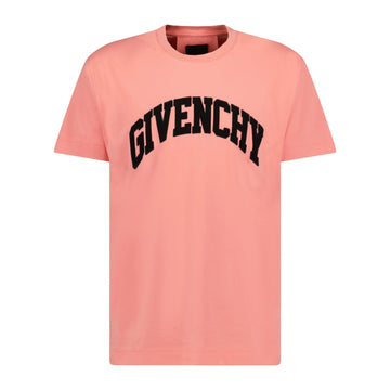 Givenchy Logo Embroidery Logo T-Shirt Coral Pink